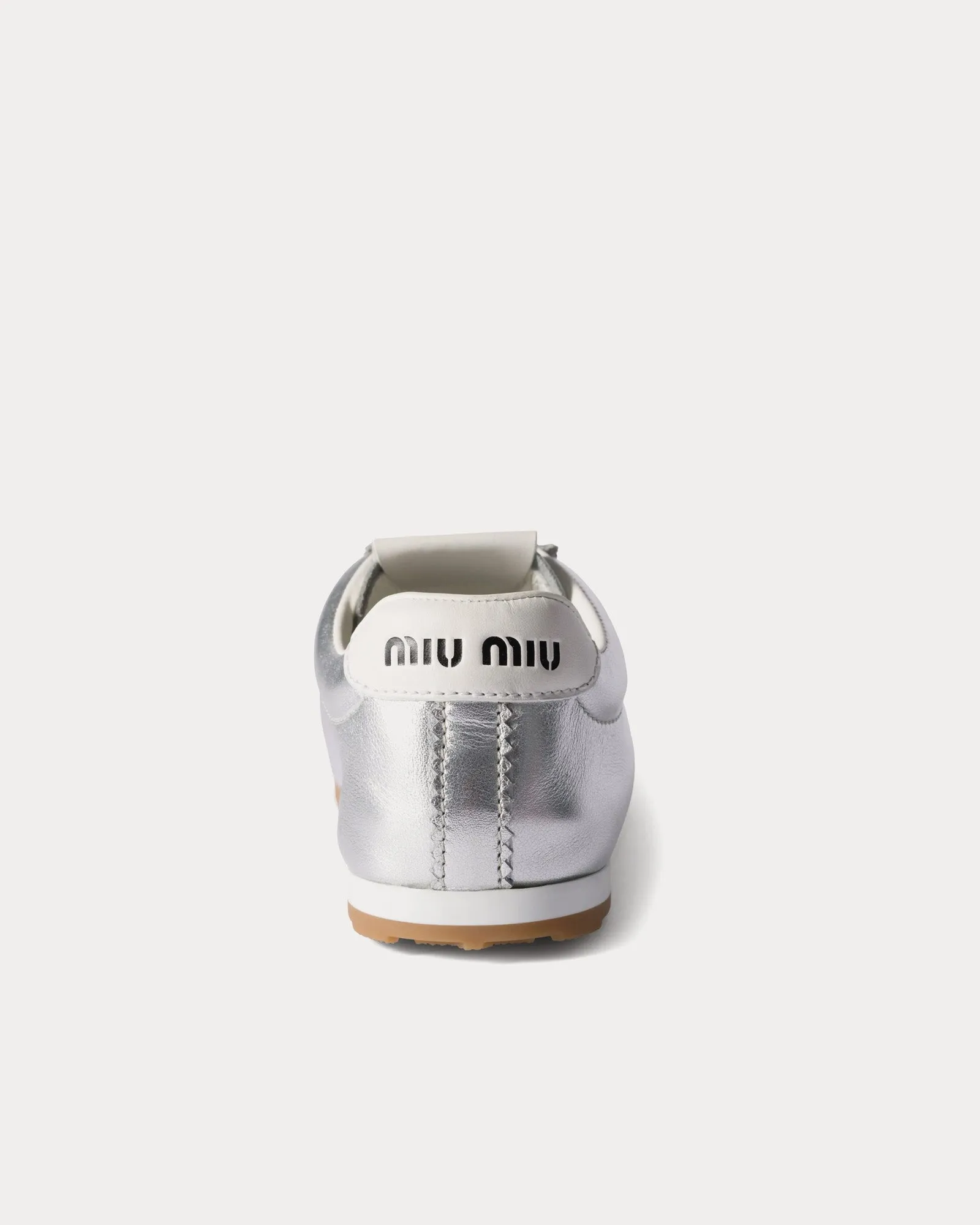 Plume Mordoré Calfskin Silver Low Top Sneakers