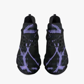 Purple Laser Mesh Knit Bounce Sneakers - Black