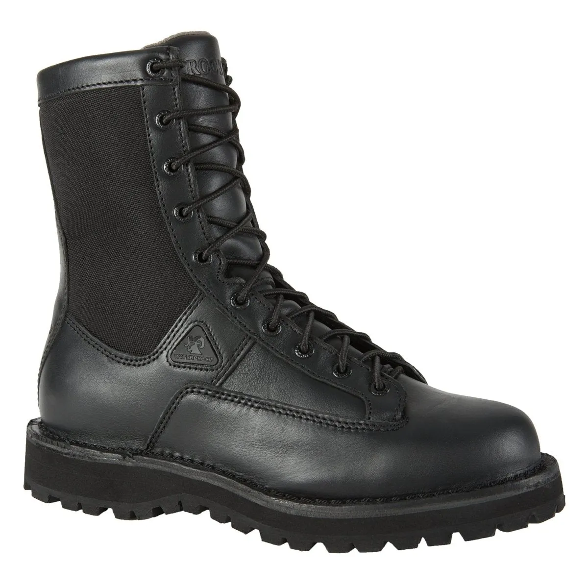 Rocky Portland Men's Lace-to-Toe Waterproof Public Service Boots Fq0002080 In Black