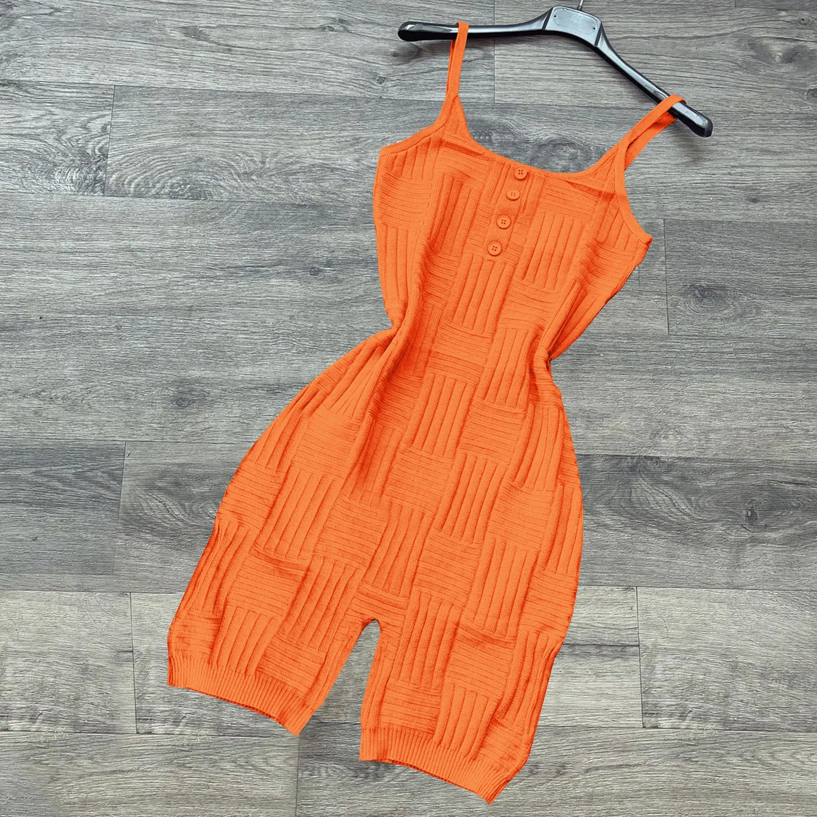 Sexy knitted embossed suspender Romper（AY2162）