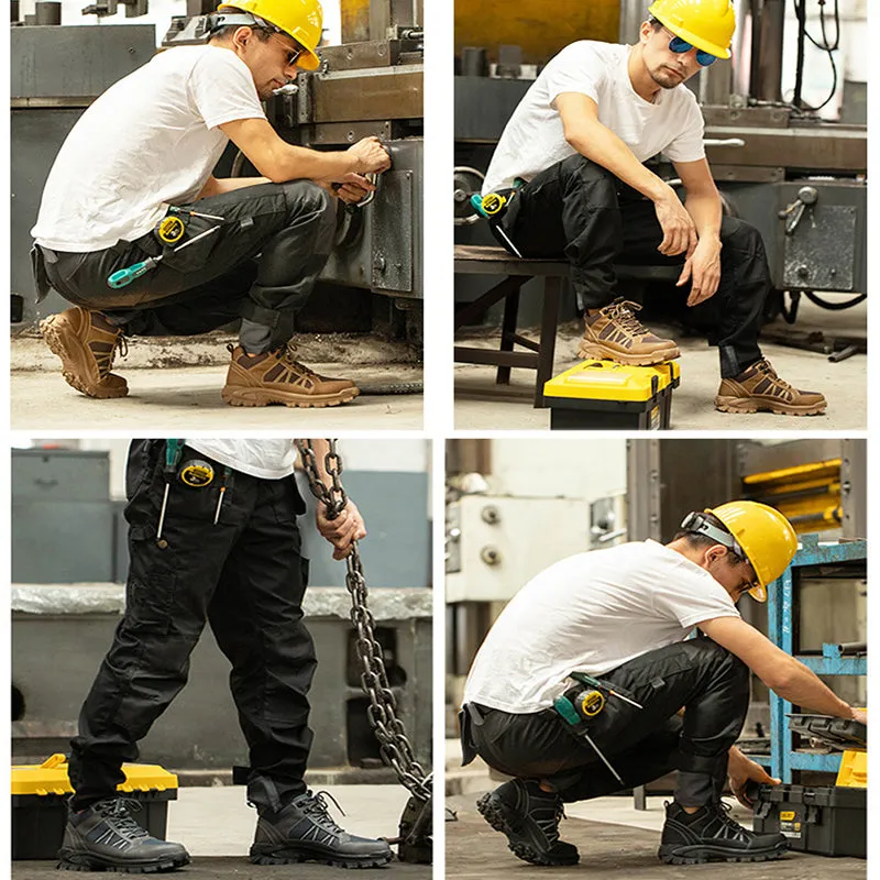 Steel Toe Shoes for Men Women Indestructible Work Lightweight Safety Sneakers Slip-Resistant Composite Boot for Construction