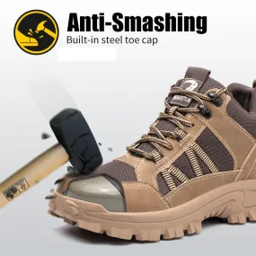 Steel Toe Shoes for Men Women Indestructible Work Lightweight Safety Sneakers Slip-Resistant Composite Boot for Construction