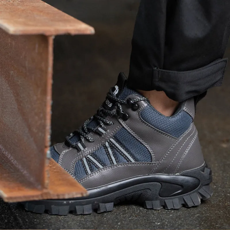 Steel Toe Shoes for Men Women Indestructible Work Lightweight Safety Sneakers Slip-Resistant Composite Boot for Construction