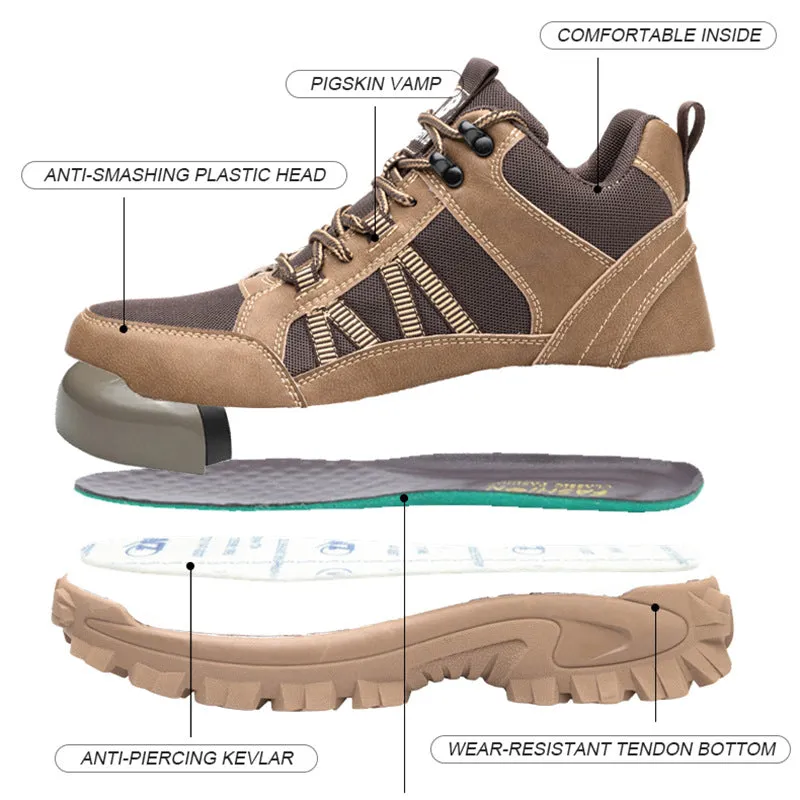 Steel Toe Shoes for Men Women Indestructible Work Lightweight Safety Sneakers Slip-Resistant Composite Boot for Construction