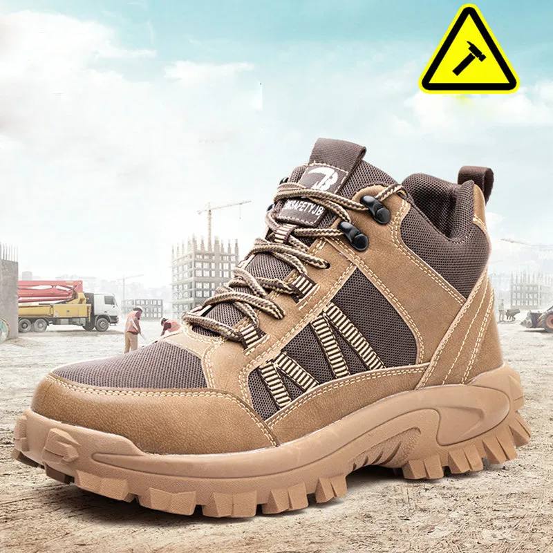 Steel Toe Shoes for Men Women Indestructible Work Lightweight Safety Sneakers Slip-Resistant Composite Boot for Construction