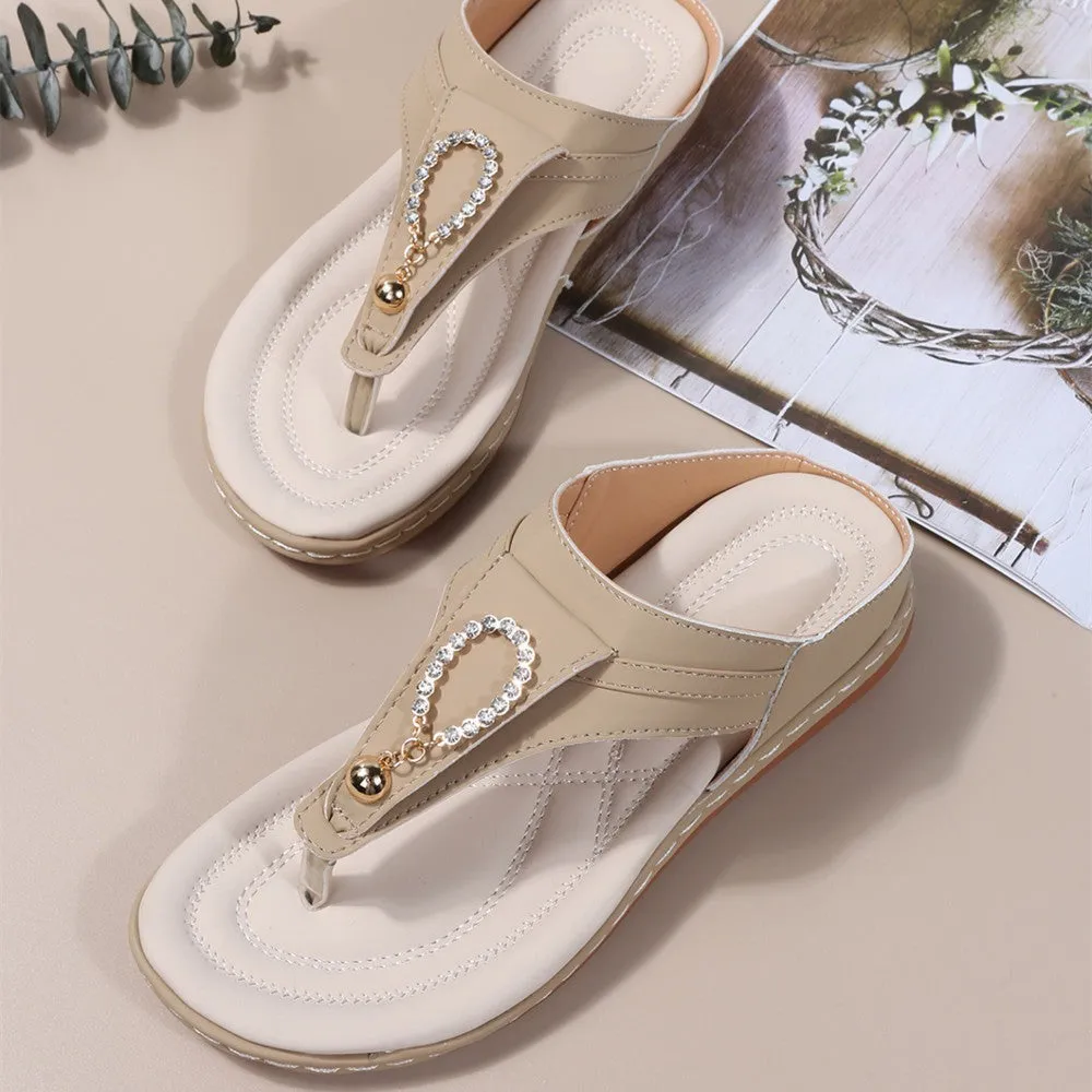 Trendy and orthopedic leather flipflops
